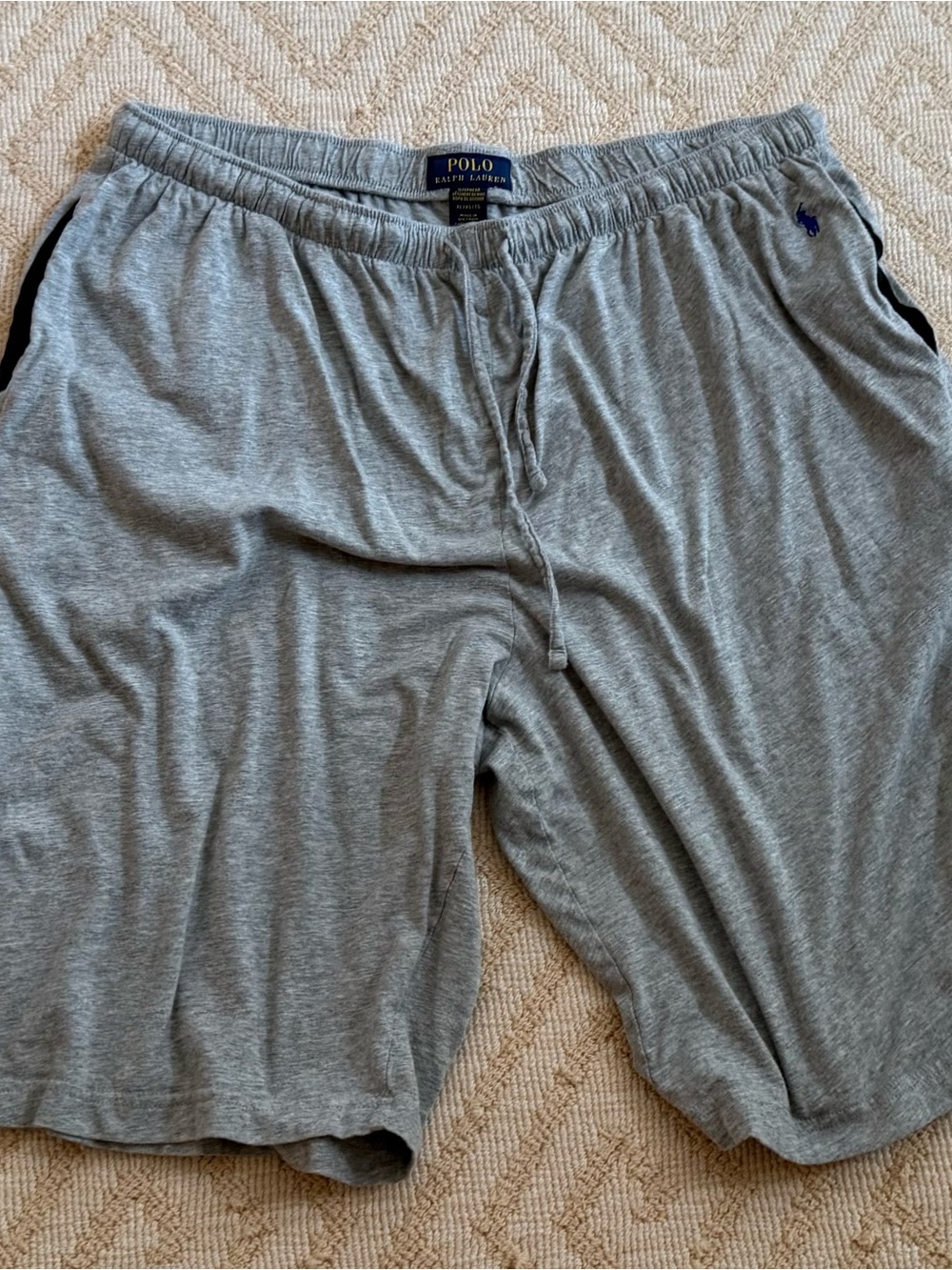 Polo by Ralph Lauren Light Gray Sleep Shorts with Navy Pony